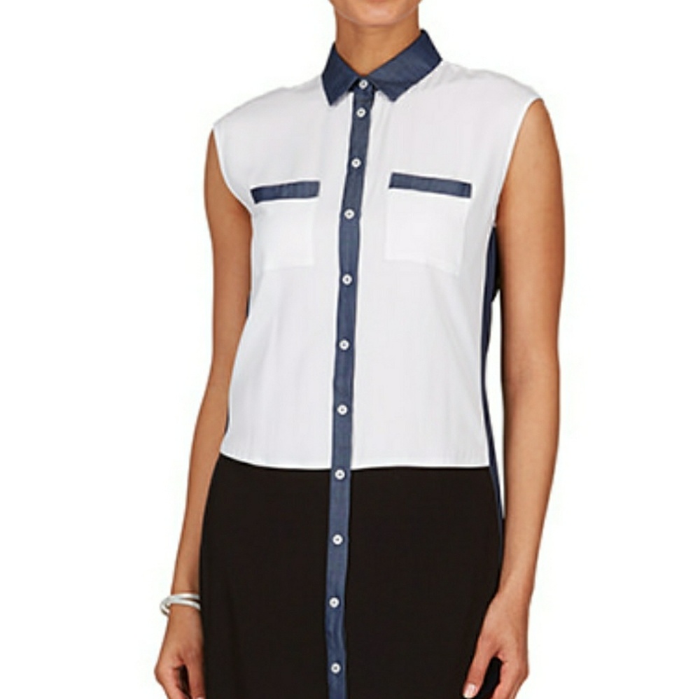 Tristan Color Block Shift Dress Sz L